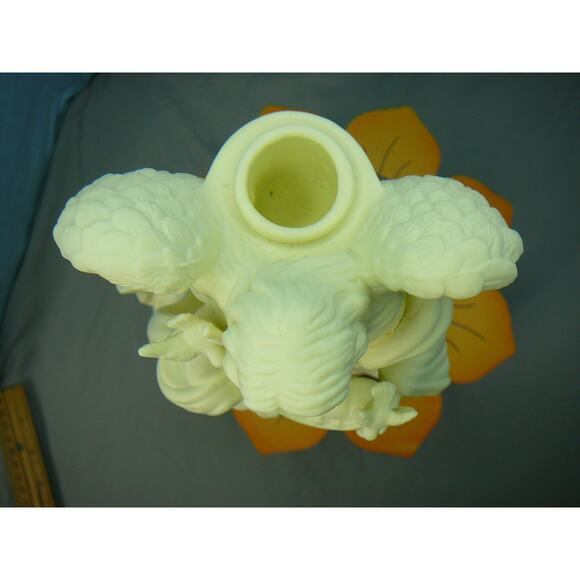 Vtg Partylite Angel of Peace Bisque Porcelain Taper Candle Holder - Picture 2 of 6